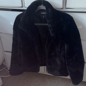 Express Women's Elegant Black Teddy Jacket